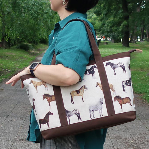 A4トートバッグ 柴犬 しばたさん マエカケシバタサン 昭和