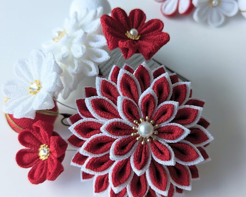 つまみ細工髪飾り　　コメント専用ページ つまみ細工髪飾り コメント専用ページ 0_04d10fa032f9734c69d9caed9615