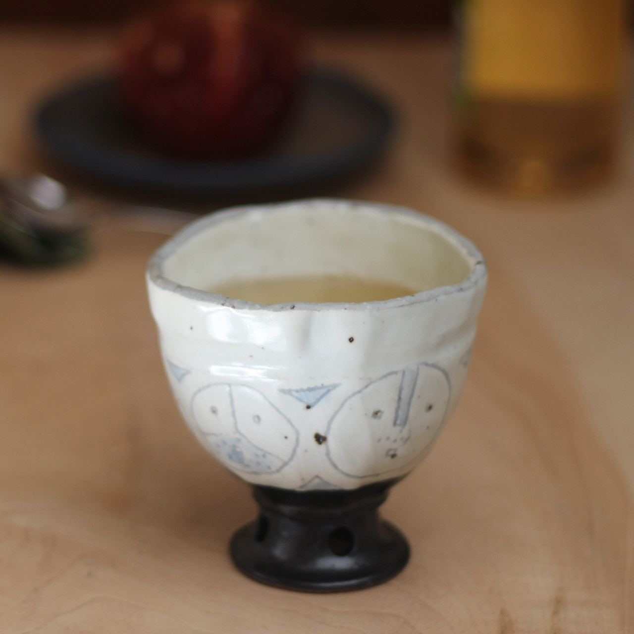 【顔模様 ワインカップ】sa30 美濃焼 陶芸 素敵 プレゼント 手作り 贈り物 結婚祝い お正月 クリスマス