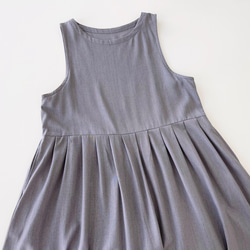 サロペットスカート/ジャンパースカート♪Rayon Linen Light Grey 7枚目の画像