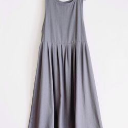 サロペットスカート/ジャンパースカート♪Rayon Linen Light Grey 6枚目の画像