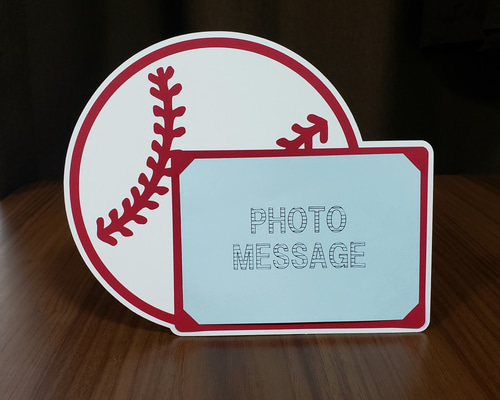 野球ボール フォトフレーム #2 (L判写真用）3枚 フォトフレーム・写真