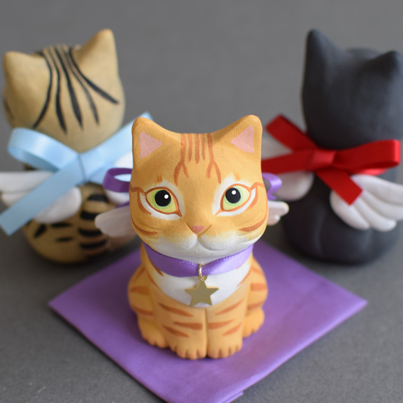 天使になった猫(茶トラ）【受注制作】ご注文前には必ずメッセージで 
