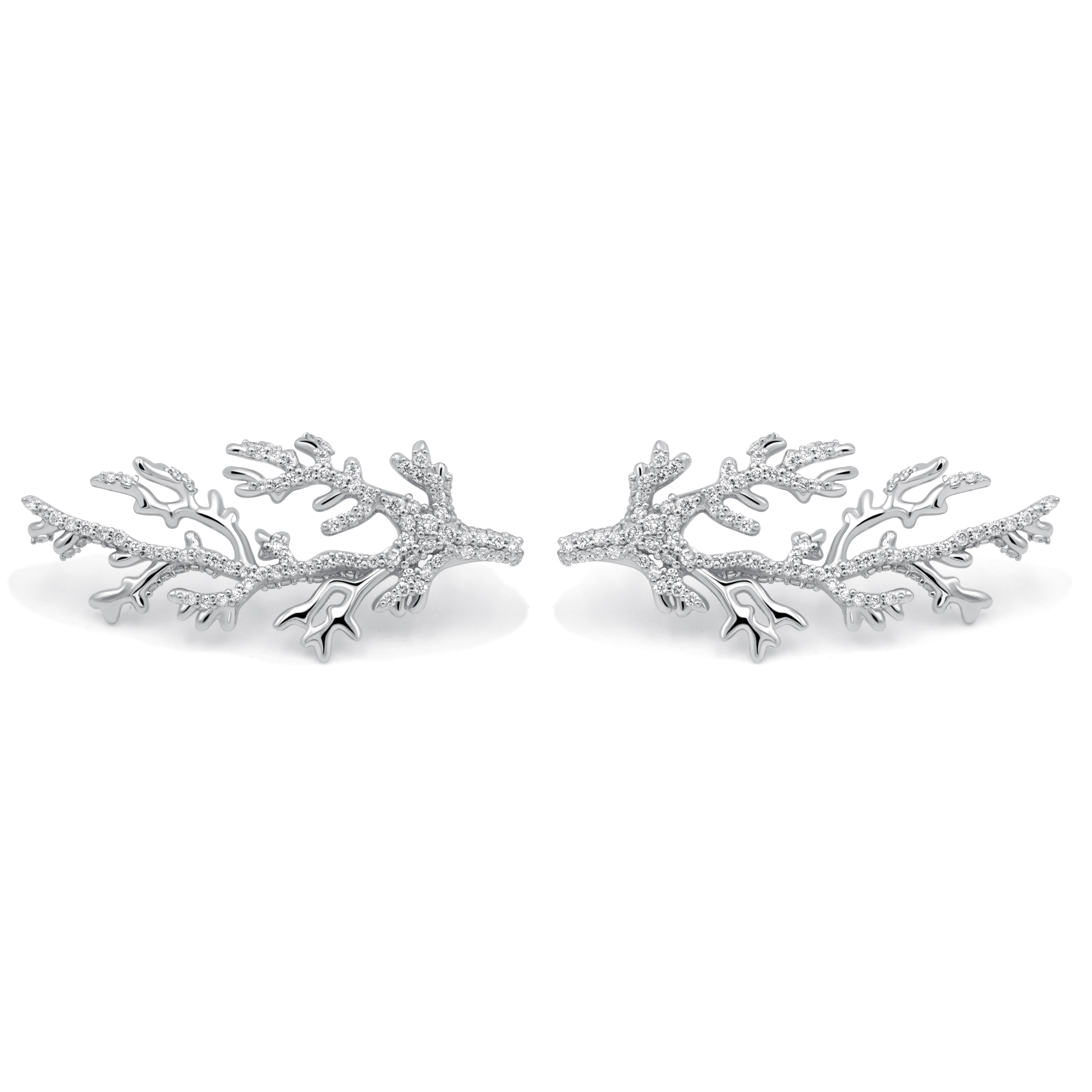 コーラル（珊瑚）モチーフピアス P89W711（4週間発送）