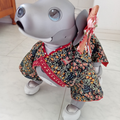 aiboの服 女の子用着物と髪飾り ペット服・アクセサリー ITUKA 通販