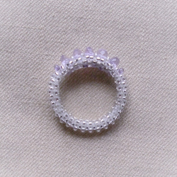 紫色珠子戒指-透明銀/紫水晶 第4張的照片