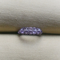 紫色珠子戒指-透明銀/紫水晶 第7張的照片