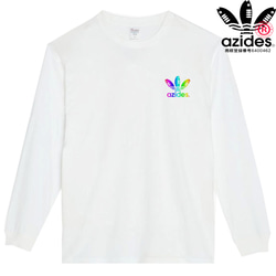 ［azides/バックプリントグラデロンT］5.6ozアジデスTシャツ パロディ 長袖 おもしろ 面白い プレゼント 4枚目の画像