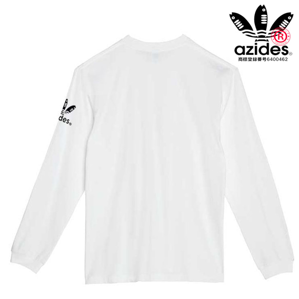 ［azides/袖プリント(小)ロンT］5.6ozアジデスTシャツ パロディ 長袖 おもしろ 面白い プレゼント 5枚目の画像