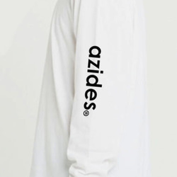 ［azides/袖プリント(大)ロンT］5.6ozアジデスTシャツ パロディ 長袖 おもしろ 面白い プレゼント 7枚目の画像