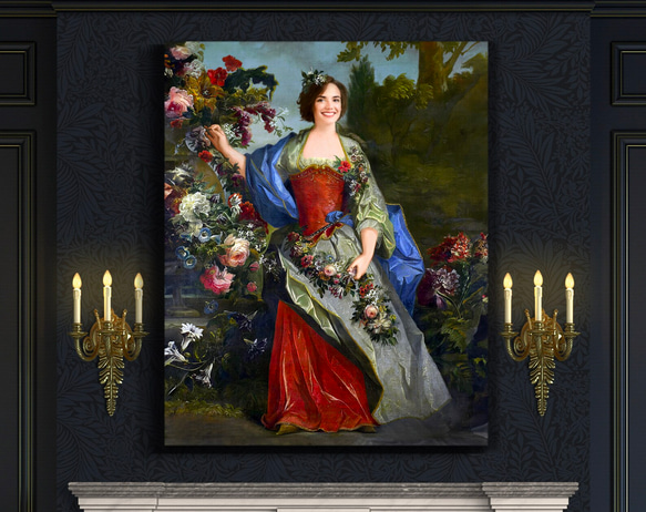 【オーダーメイド】写真からカスタムロイヤルキング天皇皇帝油絵スタイルの肖像画一点物 似顔絵 イラスト彼氏夫の贈り物誕生日 100%