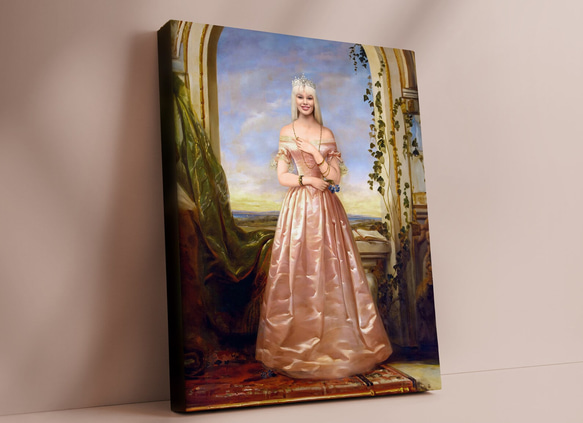 【オーダーメイド】写真からカスタムロイヤルキング天皇皇帝油絵スタイルの肖像画一点物 似顔絵 イラスト彼氏夫の贈り物誕生日 100% QGW1238216906(9555円)