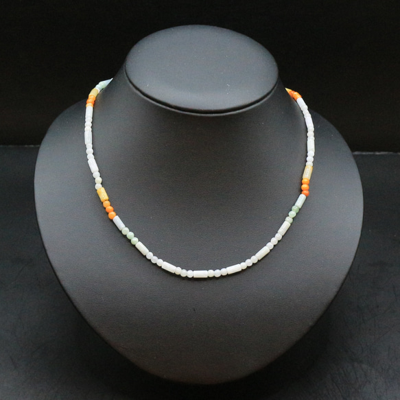 ミャンマー産 翡翠 ビーズ ネックレス beads209 ネックレス