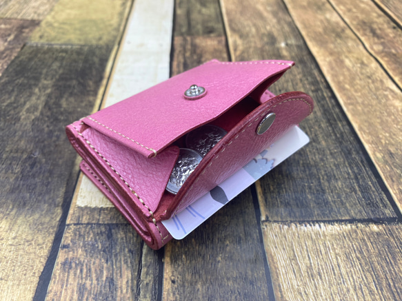 【姫路レザー】財布　ブラウン　カード入れ　三つ折り財布　革　本革　カスタマイズOK商品 6枚目の画像