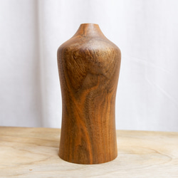 無垢の木の一輪挿し・ウォールナット１（ドライフラワー専用）花器　花瓶 3枚目の画像