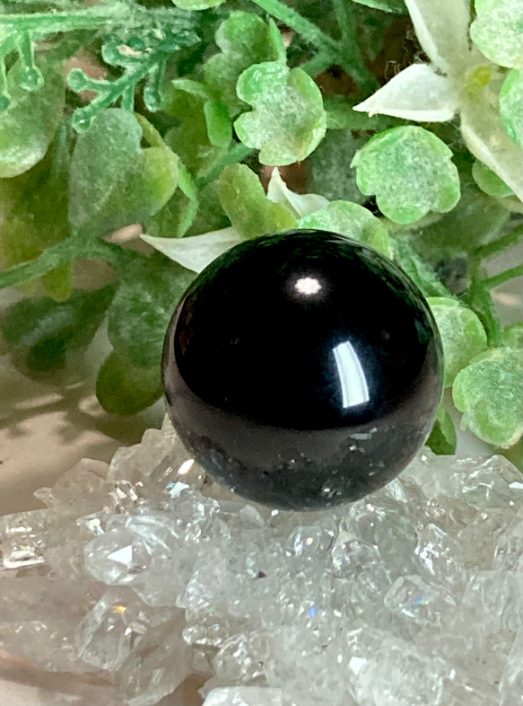 高品質✨ モリオン 黒水晶 丸玉 スフィア タンブル 1玉 原石
