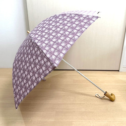 【日傘袋付き】OWL　折りたたみ日傘　ピンク 3枚目の画像
