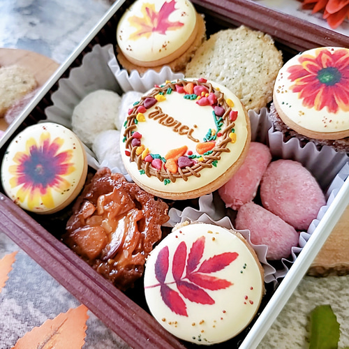 秋のリースクッキー缶 クッキー CAN-tasticcookies! 通販