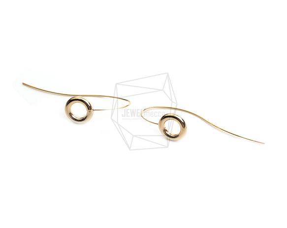 ERG-2461-G【2個入り】カーブプレートフック,Curved Plate Hook Earring 2枚目の画像