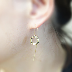 ERG-2461-G【2個入り】カーブプレートフック,Curved Plate Hook Earring 6枚目の画像