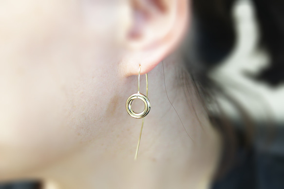 ERG-2461-G【2個入り】カーブプレートフック,Curved Plate Hook Earring 6枚目の画像