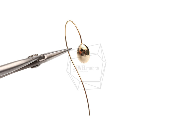 ERG-2463-G【2個入り】カーブプレートフック,Curved Plate Hook Earring 4枚目の画像