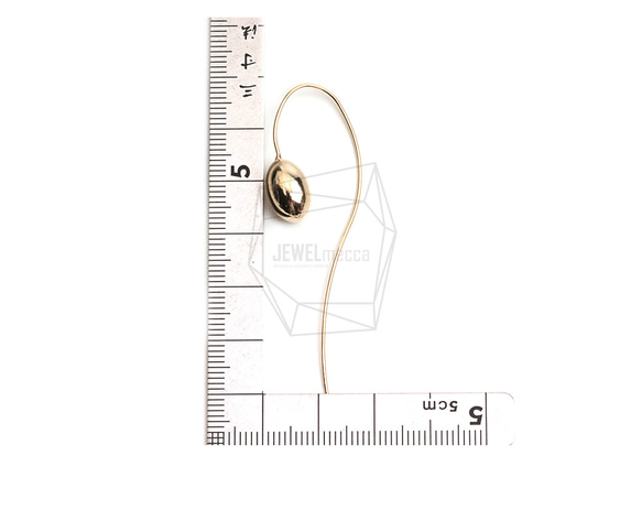 ERG-2463-G【2個入り】カーブプレートフック,Curved Plate Hook Earring 5枚目の画像