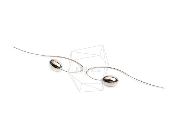 ERG-2463-R【2個入り】カーブプレートフック,Curved Plate Hook Earring 2枚目の画像