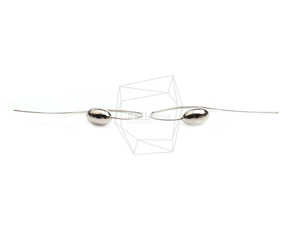 ERG-2463-R【2件】弧形板鉤耳環 第1張的照片
