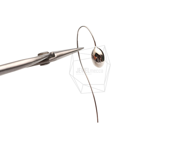 ERG-2463-R【2件】弧形板鉤耳環 第4張的照片