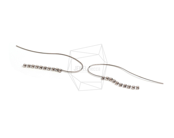 ERG-2464-R【2個入り】カーブプレートフック,Curved Plate Hook Earring 2枚目の画像