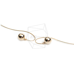 ERG-2465-G【2個入り】カーブプレートフック,Curved Plate Hook Earring 2枚目の画像