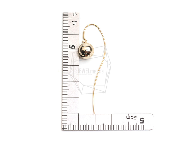 ERG-2465-G【2個入り】カーブプレートフック,Curved Plate Hook Earring 5枚目の画像