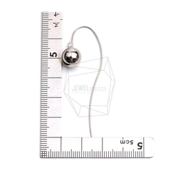 ERG-2465-R【2個入り】カーブプレートフック,Curved Plate Hook Earring 5枚目の画像