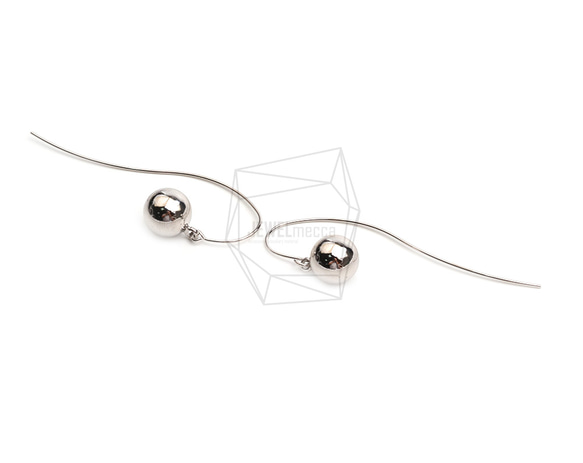 ERG-2465-R【2個入り】カーブプレートフック,Curved Plate Hook Earring 2枚目の画像