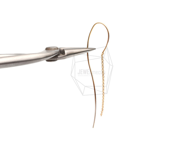 ERG-2466-G【2個入り】カーブプレートフック,Curved Plate Hook Earring 4枚目の画像