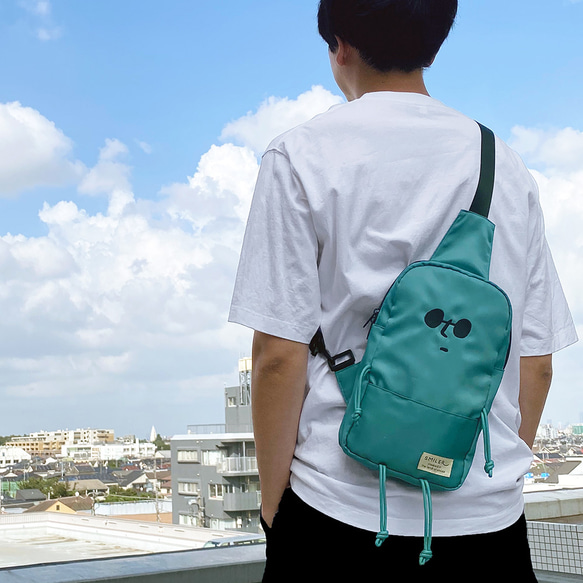 【Buddy Bag - ターコイズ】男女兼用ボディバッグ 1枚目の画像