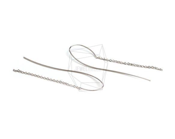 ERG-2466-R【2個入り】カーブプレートフック,Curved Plate Hook Earring 3枚目の画像