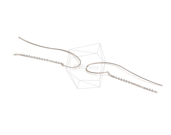 ERG-2466-R【2個入り】カーブプレートフック,Curved Plate Hook Earring 2枚目の画像