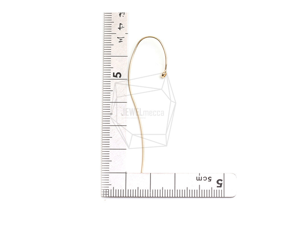 ERG-2467-G【2個入り】カーブプレートフック,Curved Plate Hook Earring 5枚目の画像