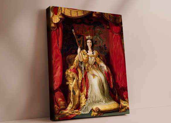 【オーダーメイド】写真からカスタムロイヤルキング天皇皇帝油絵スタイルの肖像画一点物 似顔絵 イラスト彼氏夫の贈り物誕生日 100%