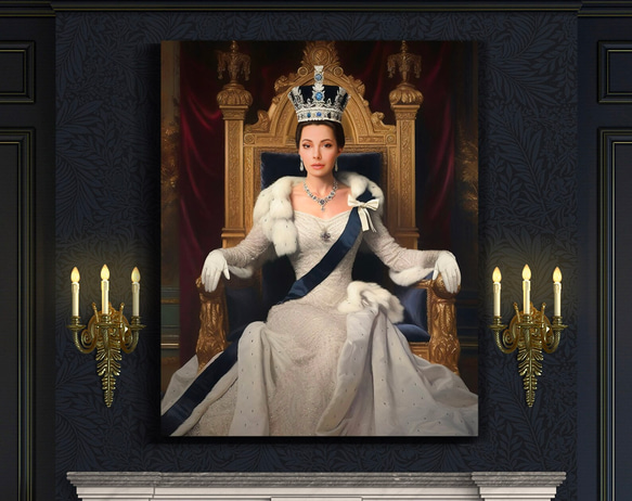 【オーダーメイド】写真からカスタムロイヤルキング天皇皇帝油絵スタイルの肖像画一点物 似顔絵 イラスト彼氏夫の贈り物誕生日 100%