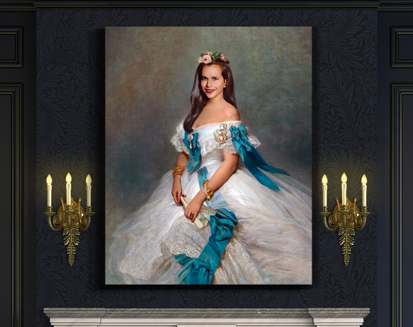 【オーダーメイド】写真からカスタムロイヤルキング天皇皇帝油絵スタイルの肖像画一点物 似顔絵 イラスト彼氏夫の贈り物誕生日 100%