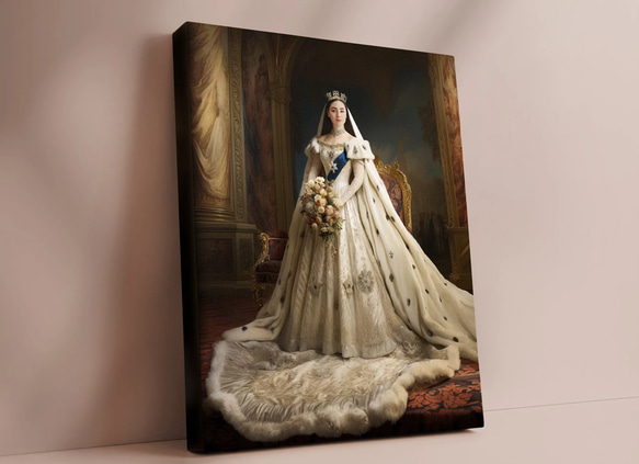 【オーダーメイド】写真からカスタムロイヤルキング天皇皇帝油絵スタイルの肖像画一点物 似顔絵 イラスト彼氏夫の贈り物誕生日 100%