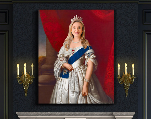 【オーダーメイド】写真からカスタムロイヤルキング天皇皇帝油絵スタイルの肖像画一点物 似顔絵 イラスト彼氏夫の贈り物誕生日 100%