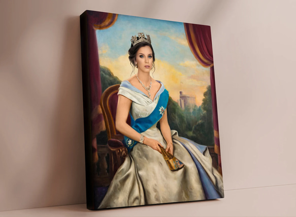 【オーダーメイド】写真からカスタムロイヤルキング天皇皇帝油絵スタイルの肖像画一点物 似顔絵 イラスト彼氏夫の贈り物誕生日 100%