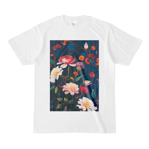 PINKSTORE 花柄 Tシャツ 花柄 半袖Tシャツ ＜秋桜/白黄＞ | 京友禅アロハシャツ【Pagong】公式