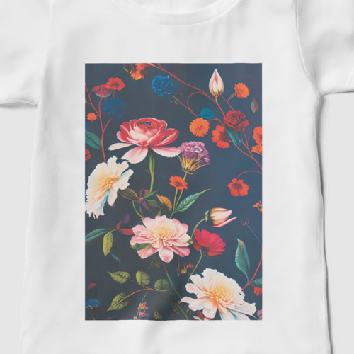 PINKSTORE 花柄 Tシャツ 花柄 半袖Tシャツ ＜秋桜/白黄＞ | 京友禅アロハシャツ【Pagong】公式