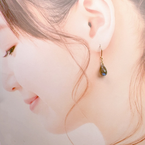 michiru様❀の確認用　ラブラドライト 14KGF ピアス michiru様❀の確認用 ラブラドライト 14KGF ピアス