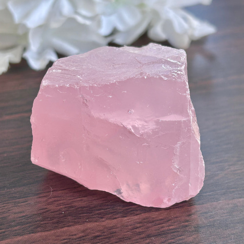 約141g 未加工 ディープローズクォーツ 天然石 原石 かち割り 1個